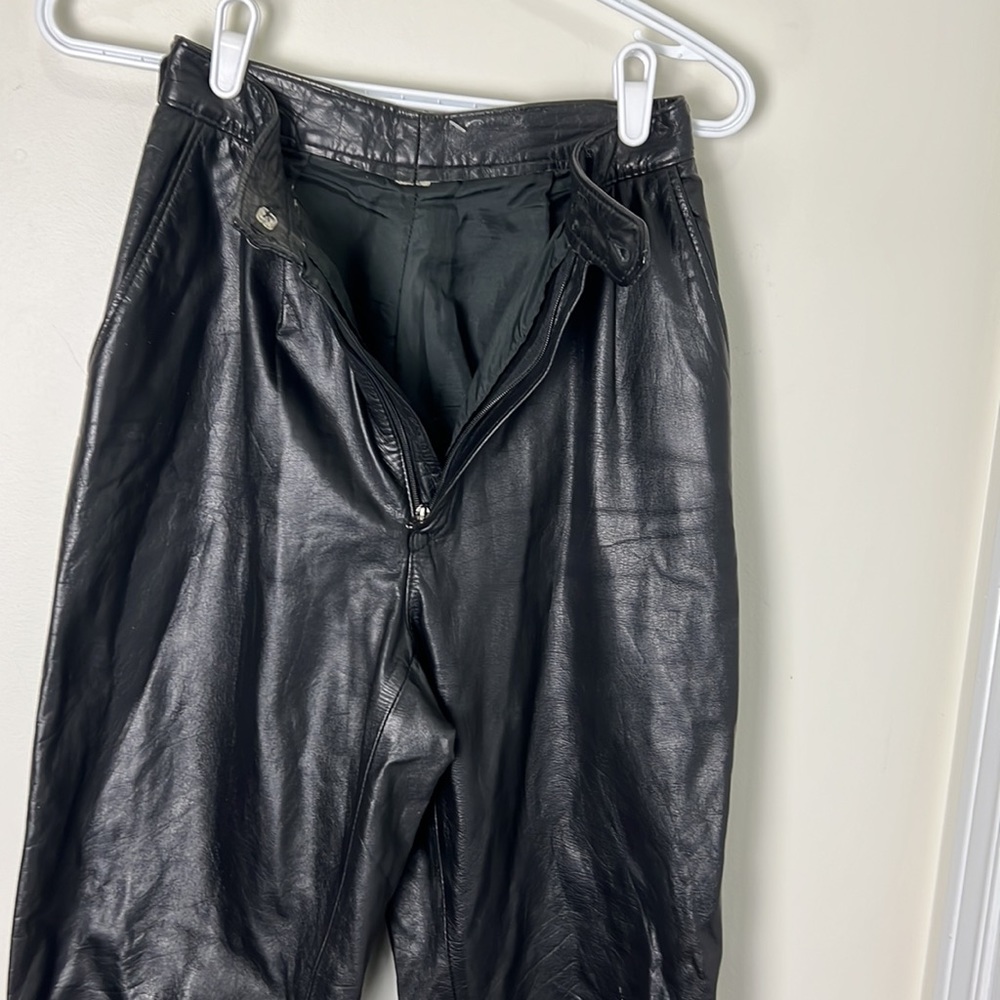 Vintage High Waisted Genuine Leather Pants Size XS - Picture 8 of 8